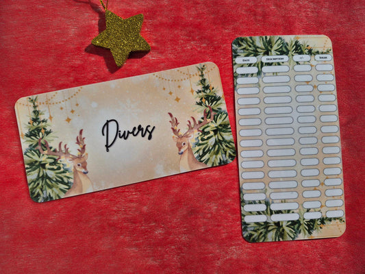 NOEL - Enveloppe budget + pochette pour classeur A6 - Renne