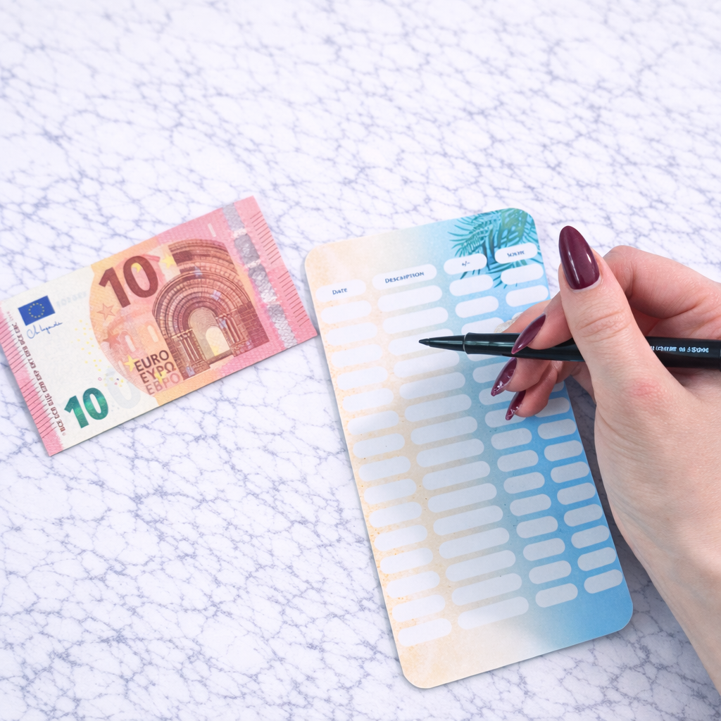 Enveloppe budget + pochette pour classeur A6 - Sable fin Fait Main