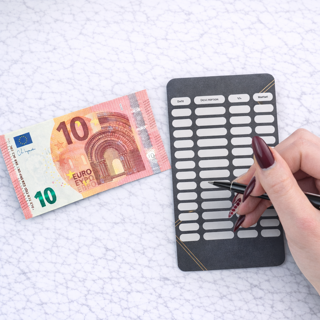 Enveloppe budget + pochette pour classeur A6 - Chic noir & doré Fait Main