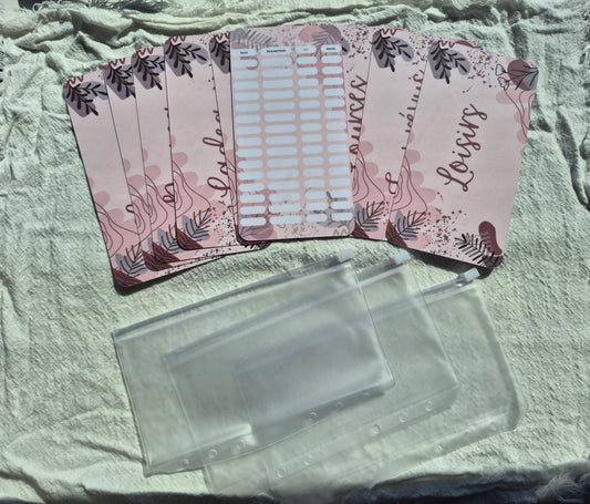 Enveloppe budget + pochette pour classeur A6 - Bohème