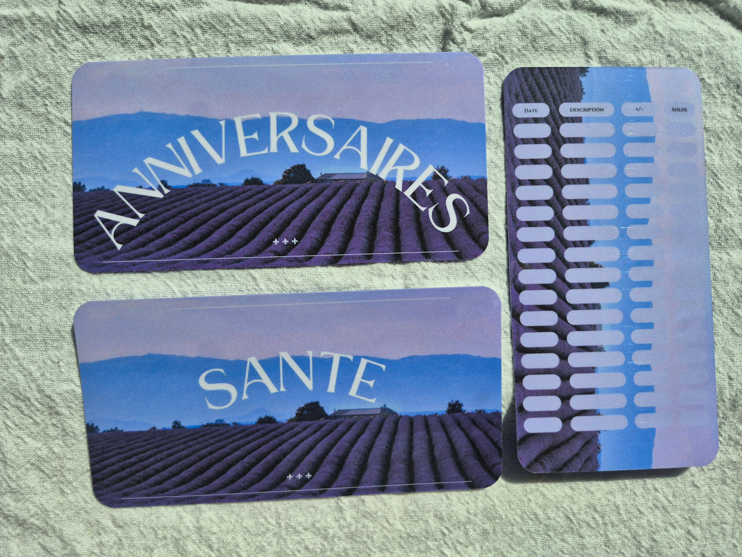 Enveloppe budget + pochette pour classeur A6 - Lavande