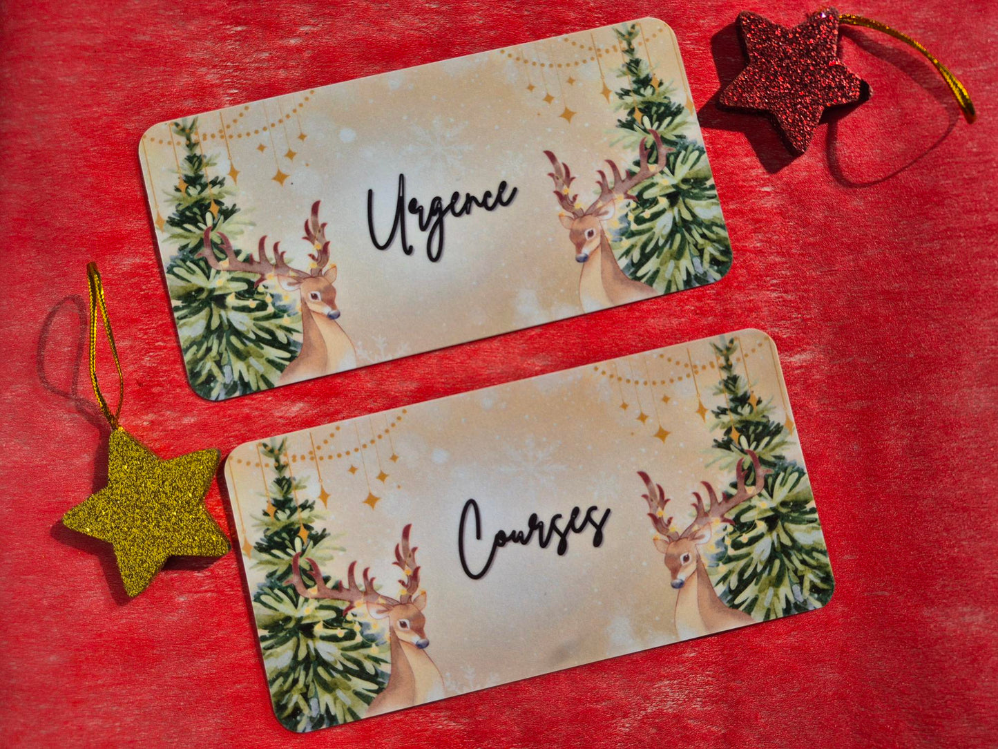 NOEL - Enveloppe budget + pochette pour classeur A6 - Renne