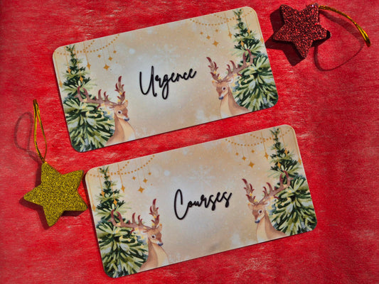 NOEL - Enveloppe budget + pochette pour classeur A6 - Renne