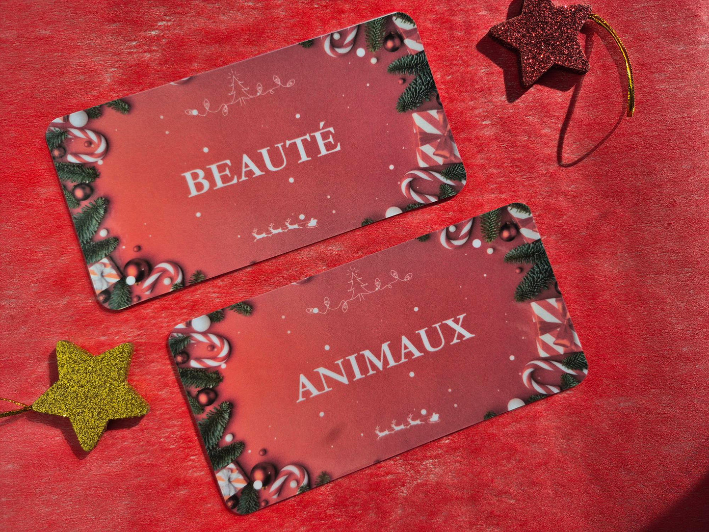 NOEL - Enveloppe budget + pochette pour classeur A6 - Rouge festif