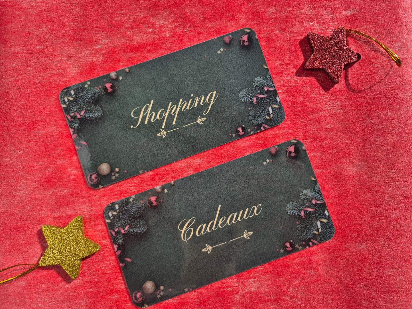 NOEL - Enveloppe budget + pochette pour classeur A6 - Vert sapin