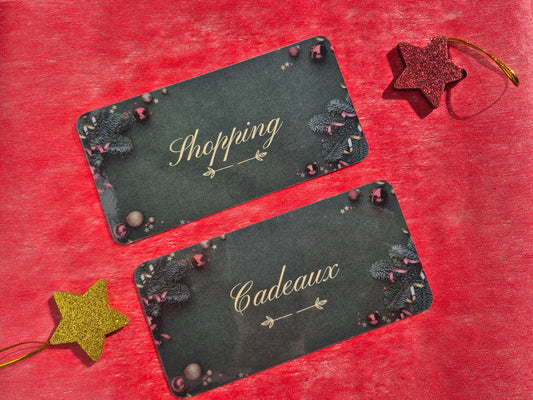 NOEL - Enveloppe budget + pochette pour classeur A6 - Vert sapin