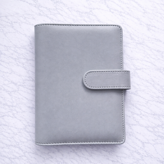 Classeur A6 gris à anneaux pour enveloppes budget Idy Chic