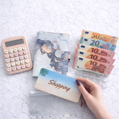 Enveloppe budget + pochette pour classeur A6 - Sable fin Fait Main