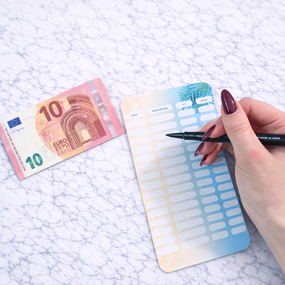 Enveloppe budget + pochette pour classeur A6 - Sable fin Fait Main