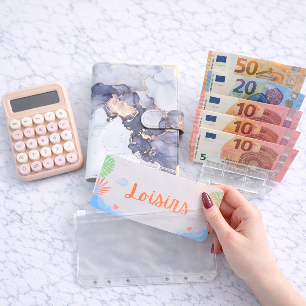 Enveloppe budget + pochette pour classeur A6 - Plage Fait Main
