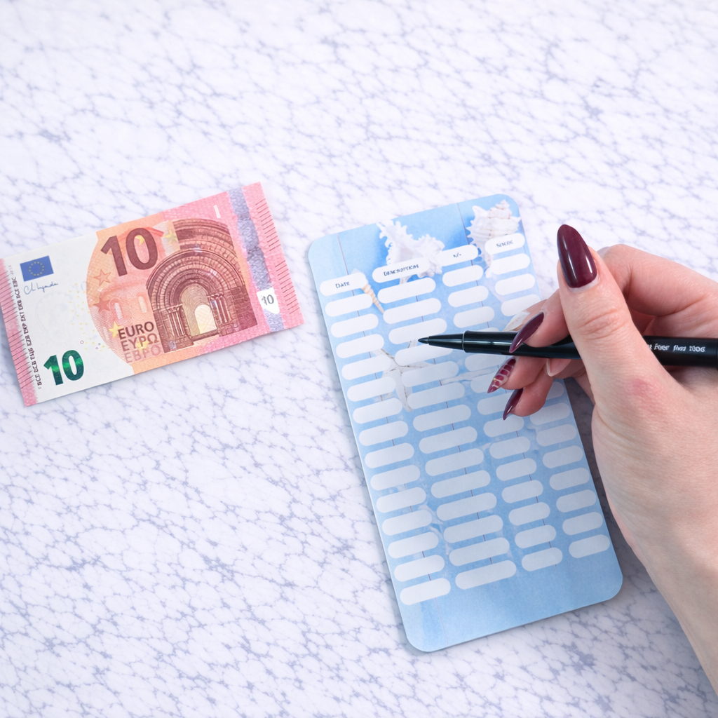 Enveloppe budget + pochette pour classeur A6 - Coquillage Fait Main