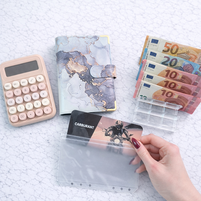 Enveloppe épargne + pochette pour classeur A6 - Moto Fait Main
