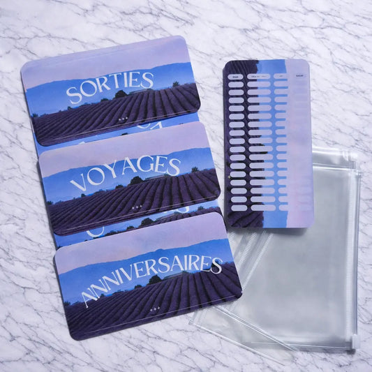 Enveloppe budget + pochette pour classeur A6 - Lavande Fait Main