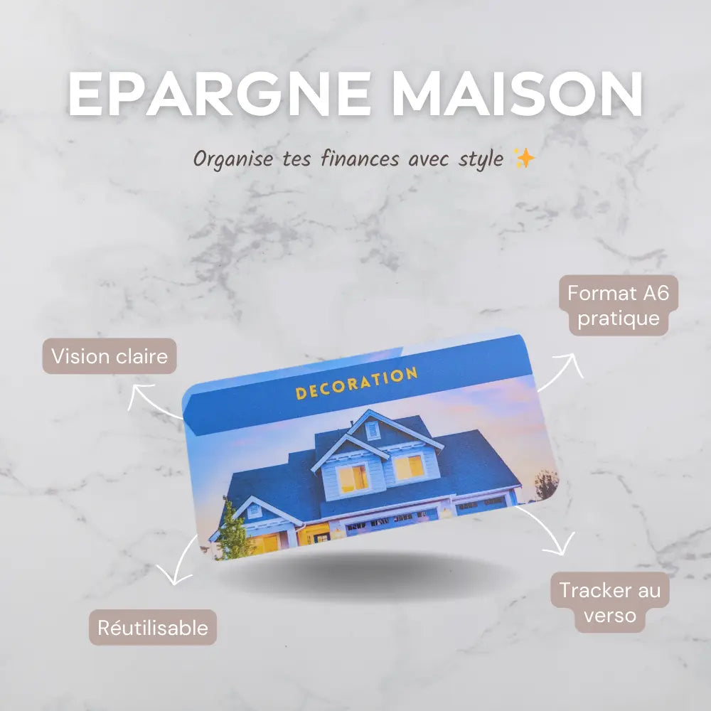 Enveloppe épargne + pochette pour classeur A6 - Maison Fait Main