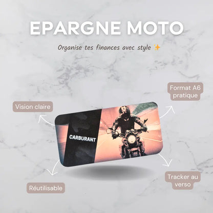 Enveloppe épargne + pochette pour classeur A6 - Moto Fait Main