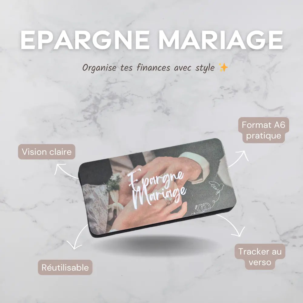 Enveloppe épargne + pochette pour classeur A6 - Mariage Fait Main