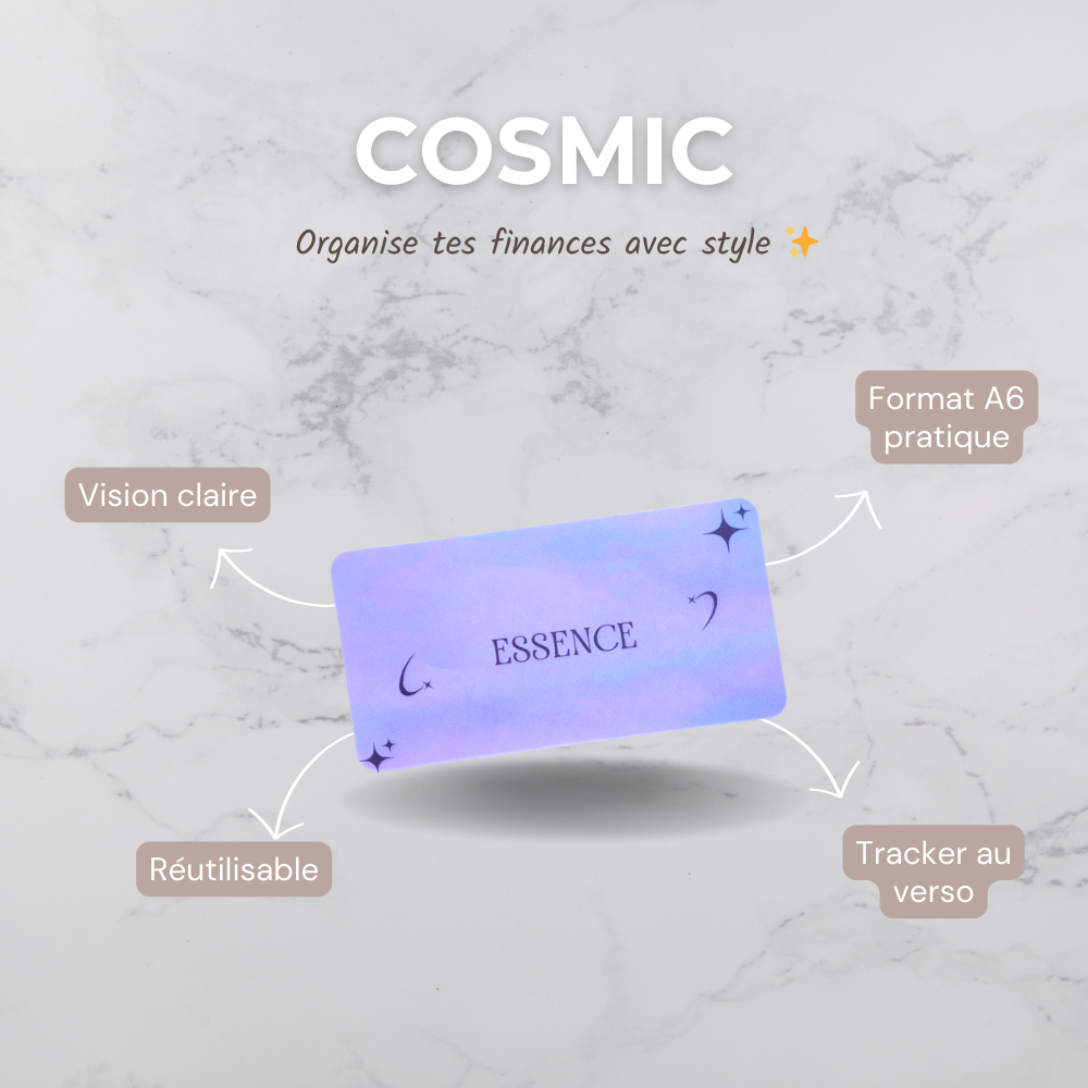 Enveloppe budget + pochette pour classeur A6 - Cosmic Fait Main