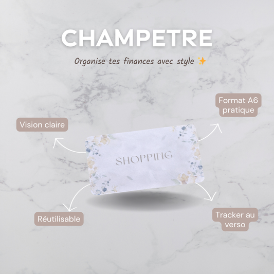 Enveloppe budget + pochette pour classeur A6 - Champêtre Fait Main