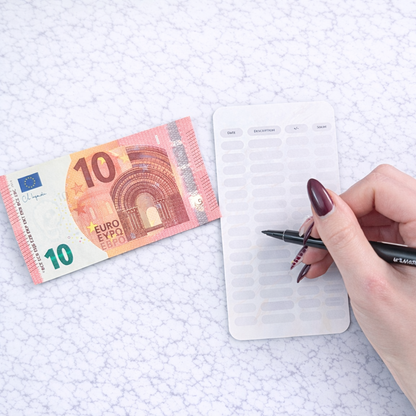 Enveloppe budget + pochette pour classeur A6 - Marbre doux Fait Main